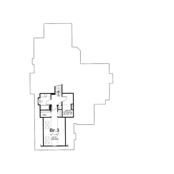 Tudor House Plan Second Floor - Sherwood Trail Tudor Style Home 026D-1711 - Shop House Plans and More