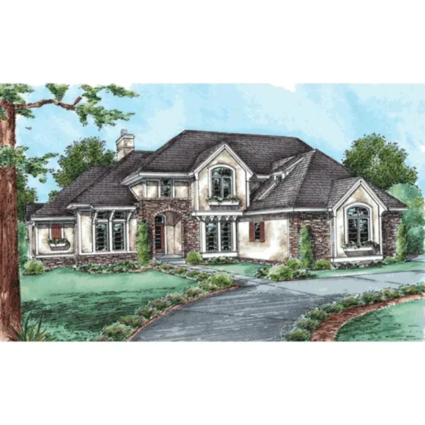 Luxury House Plan Front Photo 02 - Stanhope Run European Home 026D-1712 - Shop House Plans and More