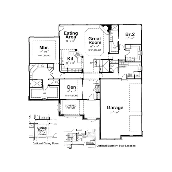 Traditional House Plan First Floor - Try Mill European Home 026D-1718 - Shop House Plans and More