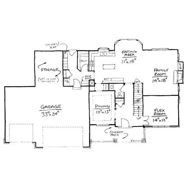 Southern House Plan First Floor - Dinsdale Country Home 026D-1721 - Search House Plans and More