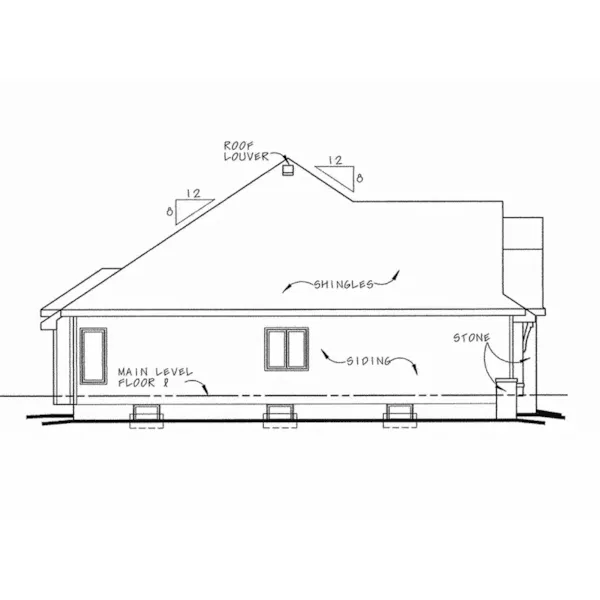 Country House Plan Left Elevation - Garrison Pass Country Ranch Home 026D-1722 - Search House Plans and More