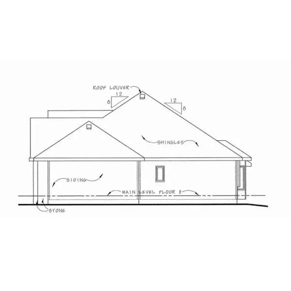 Country House Plan Right Elevation - Garrison Pass Country Ranch Home 026D-1722 - Search House Plans and More