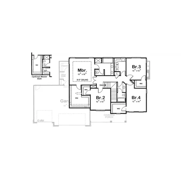 Neoclassical House Plan Second Floor - Templeton Mill Traditional Home 026D-1727 - Shop House Plans and More