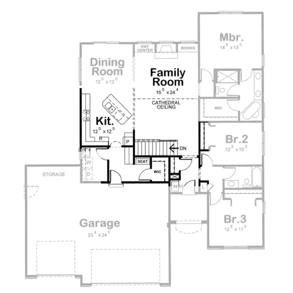 Traditional House Plan Optional Floor Plan - Clarence Creek Ranch Home 026D-1735 - Search House Plans and More