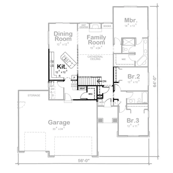 Arts & Crafts House Plan Optional Basement - Donahue Arts And Crafts Home 026D-1736 - Search House Plans and More