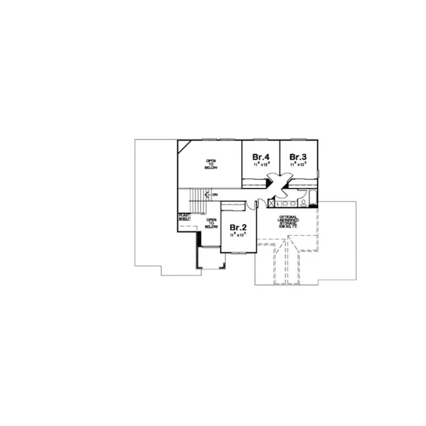 Traditional House Plan Second Floor - Parnell Traditional Home 026D-1738 - Shop House Plans and More