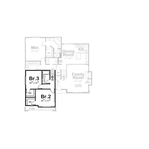 Modern House Plan Second Floor - Ewing Park Traditional Home 026D-1749 - Search House Plans and More