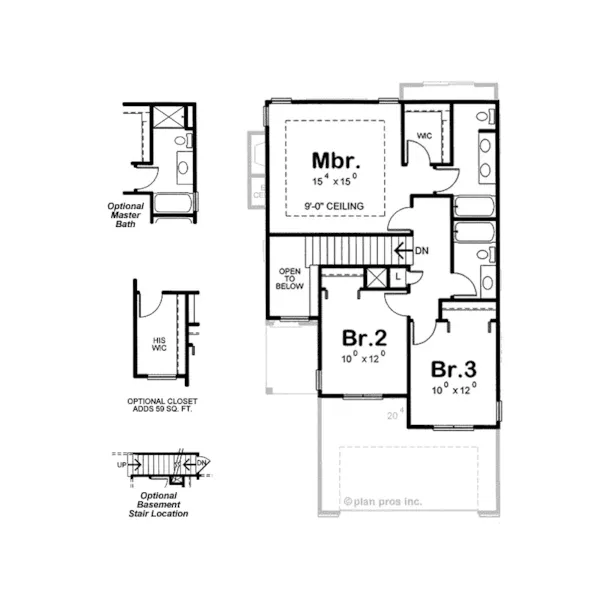 Traditional House Plan Second Floor - Almena Narrow Lot Home 026D-1753 - Search House Plans and More