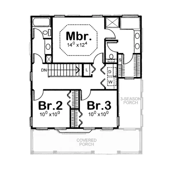 Southern House Plan Second Floor - Lyonnais Creek Southern Home 026D-1782 - Shop House Plans and More