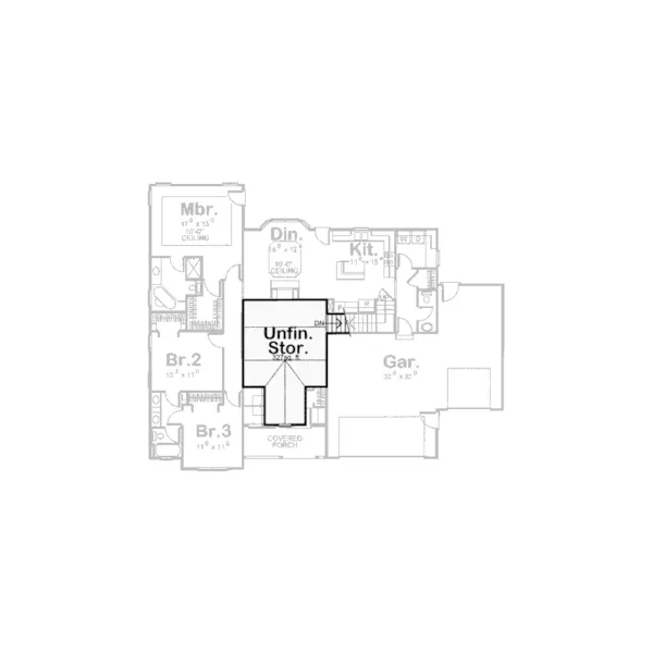 Country House Plan Second Floor - Brandenburg Cliff Ranch Home 026D-1791 - Search House Plans and More