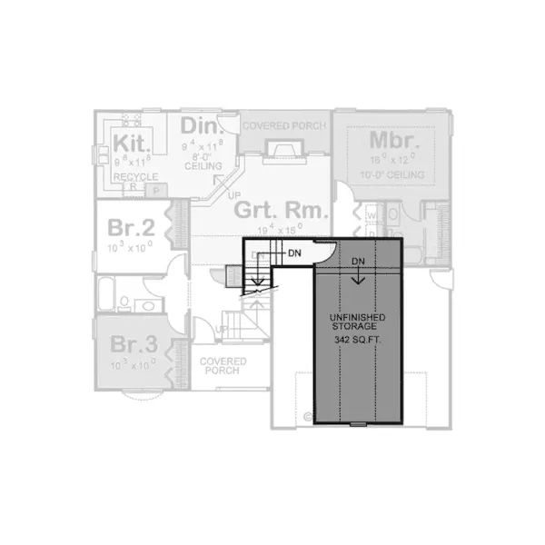 Traditional House Plan Second Floor - Epley Country Home 026D-1796 - Search House Plans and More