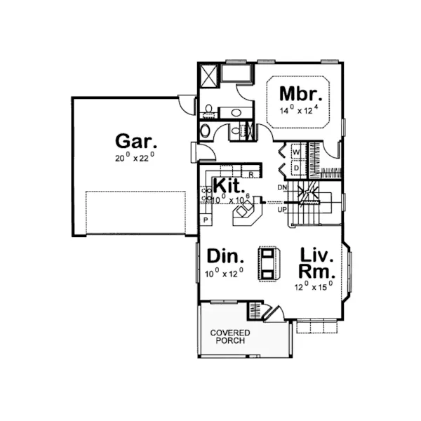 Neoclassical House Plan First Floor - Lamasco Country Home 026D-1803 - Shop House Plans and More