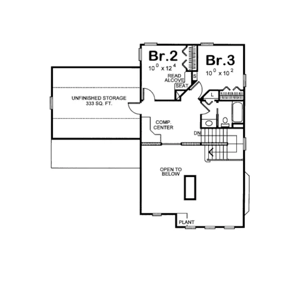 Neoclassical House Plan Second Floor - Lamasco Country Home 026D-1803 - Shop House Plans and More