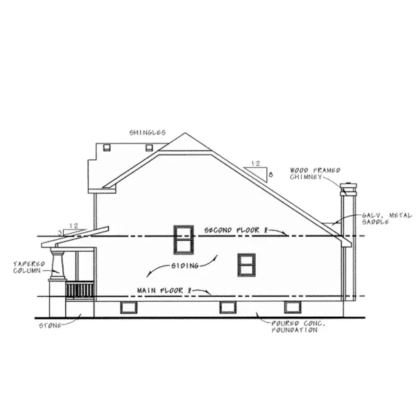 Country House Plan Right Elevation - Falmouth Country Home 026D-1838 - Search House Plans and More