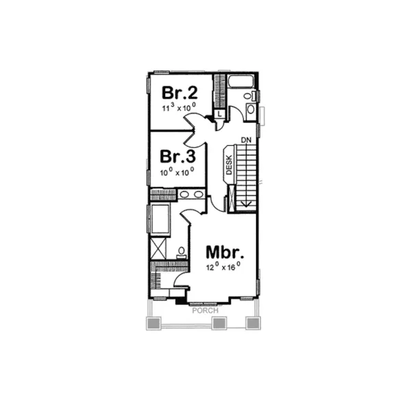 Country House Plan Second Floor - Stroudwater Country Farmhouse 026D-1840 - Shop House Plans and More