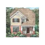 Craftsman House Plan Front of Home - Brewer Traditional Home 026D-1848 - Search House Plans and More