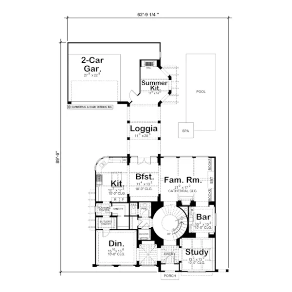 Beach & Coastal House Plan First Floor - 026D-1852 - Shop House Plans and More