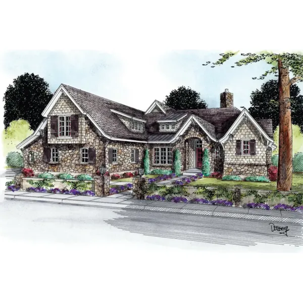 Traditional House Plan Front of Home - 026D-1855 - Shop House Plans and More