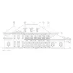 Southern Plantation House Plan Rear Elevation - Southern Comfort Luxury Home 026D-1856 - Shop House Plans and More