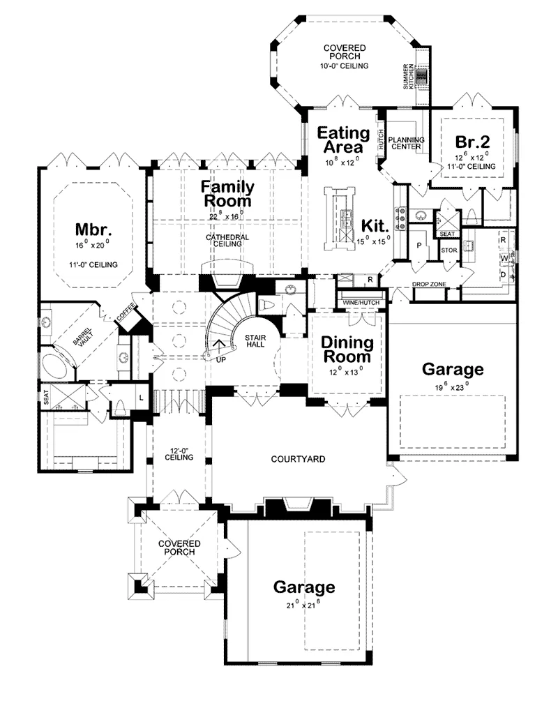Beach & Coastal House Plan First Floor - 026D-1857 - Shop House Plans and More