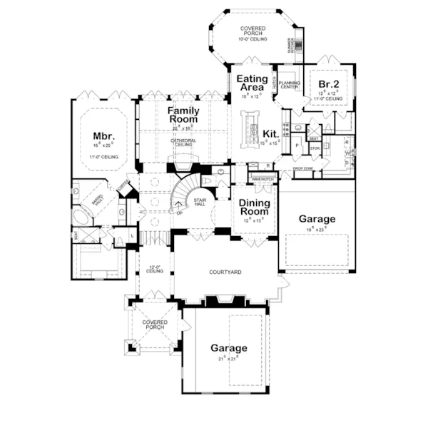 Beach & Coastal House Plan First Floor - 026D-1857 - Shop House Plans and More