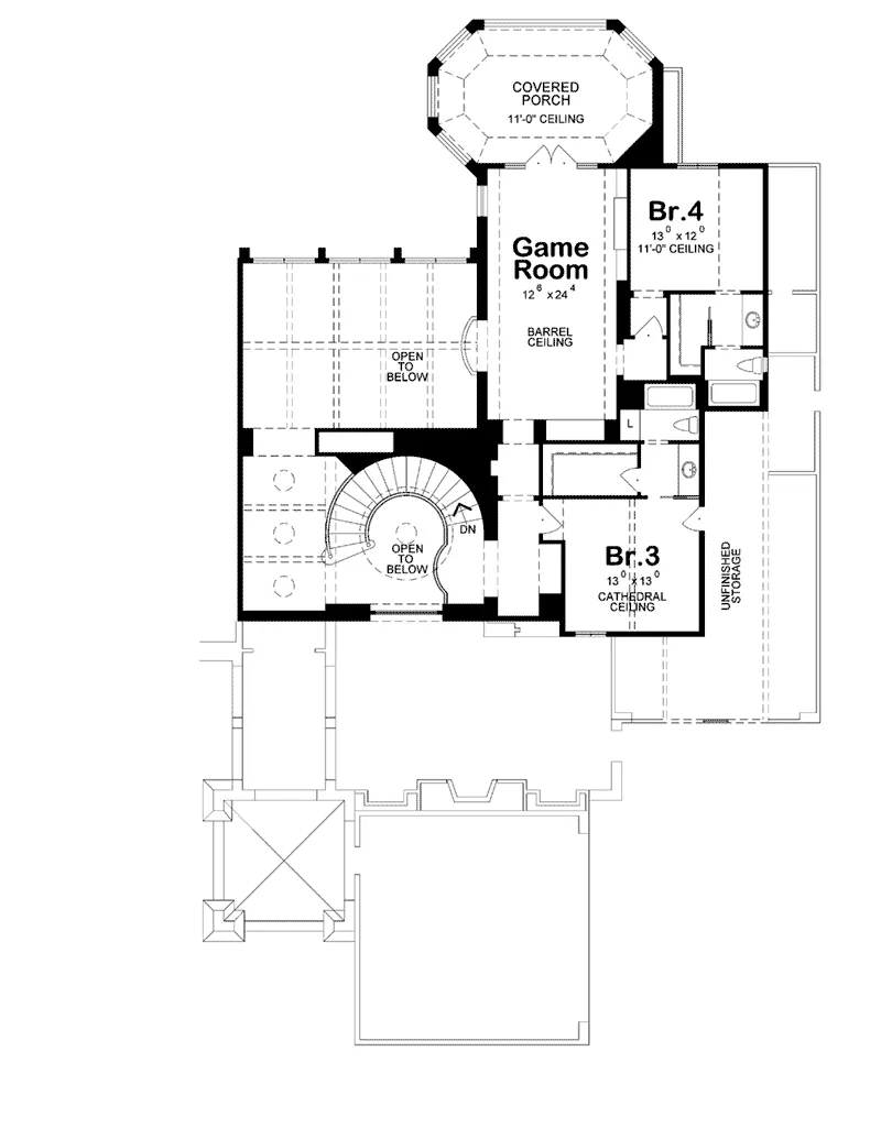 Beach & Coastal House Plan Second Floor - 026D-1857 - Shop House Plans and More