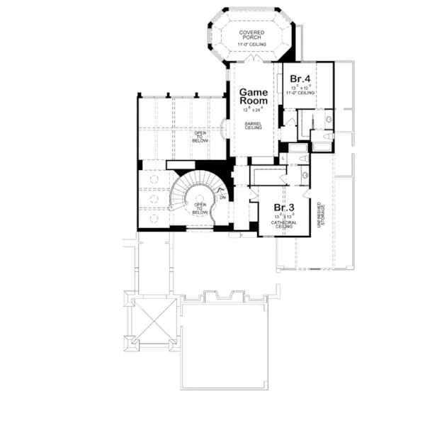 Beach & Coastal House Plan Second Floor - 026D-1857 - Shop House Plans and More