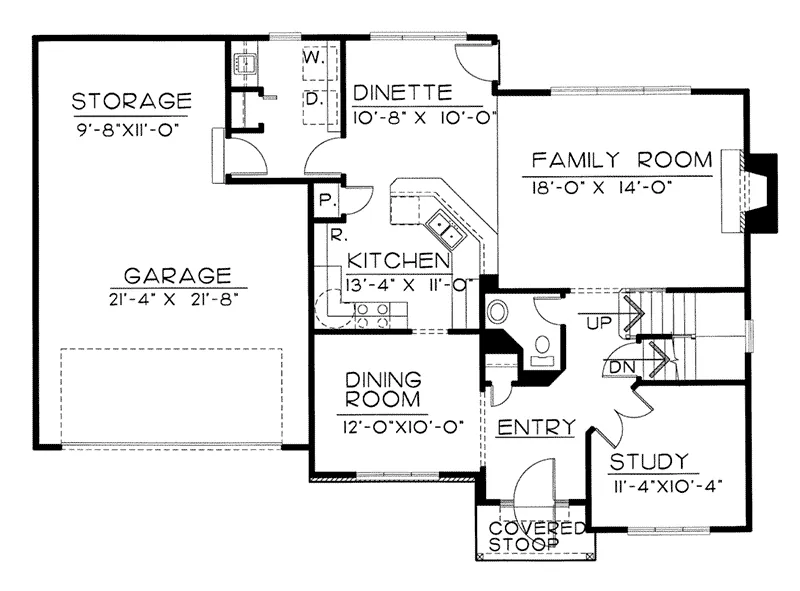 Traditional House Plan First Floor - 026D-1858 - Shop House Plans and More