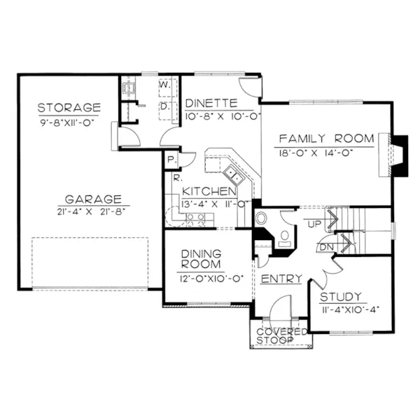 Traditional House Plan First Floor - 026D-1858 - Shop House Plans and More