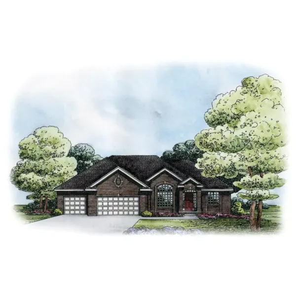 Traditional House Plan Front of Home - 026D-1859 - Shop House Plans and More