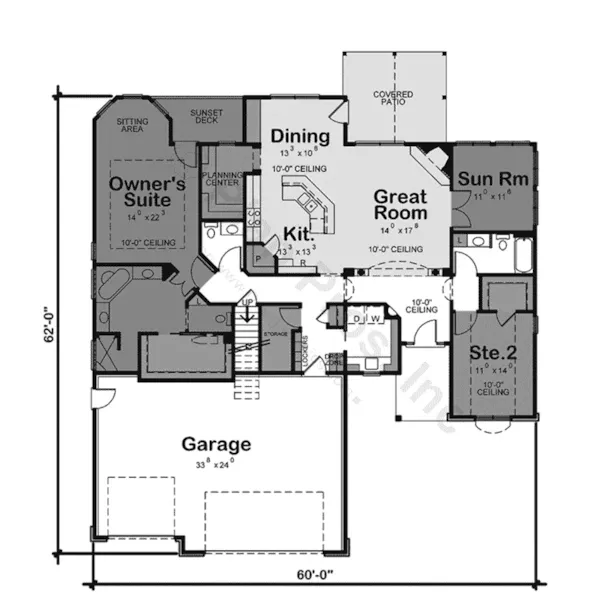 Craftsman House Plan First Floor - 026D-1860 - Shop House Plans and More