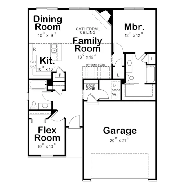 Traditional House Plan First Floor - 026D-1861 - Shop House Plans and More