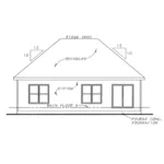 Traditional House Plan Rear Elevation - 026D-1861 - Shop House Plans and More