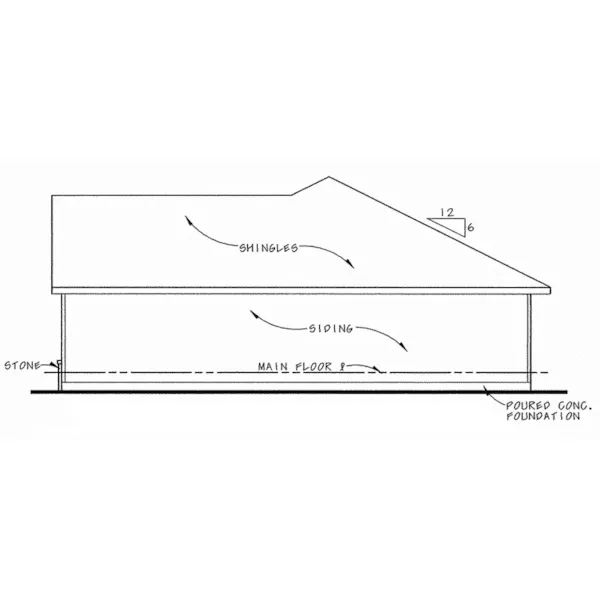 Traditional House Plan Right Elevation - 026D-1861 - Shop House Plans and More