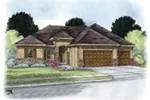 Tudor House Plan Front Image - Spencer Trail Prairie Home 026D-1862 - Shop House Plans and More