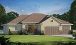 Traditional House Plan Front of House 026D-1864