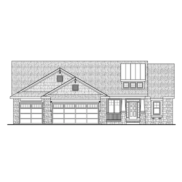 Ranch House Plan Front of Home - 026D-1865 - Shop House Plans and More