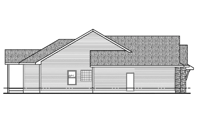 Country House Plan Left Elevation - 026D-1865 - Shop House Plans and More