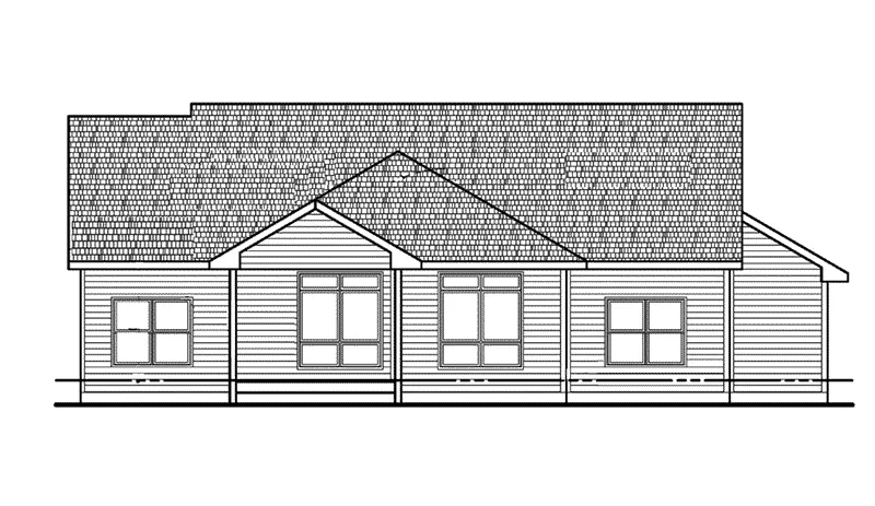 Country House Plan Rear Elevation - 026D-1865 - Shop House Plans and More