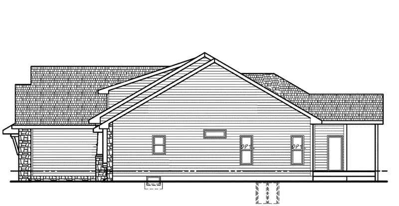 Country House Plan Right Elevation - 026D-1865 - Shop House Plans and More