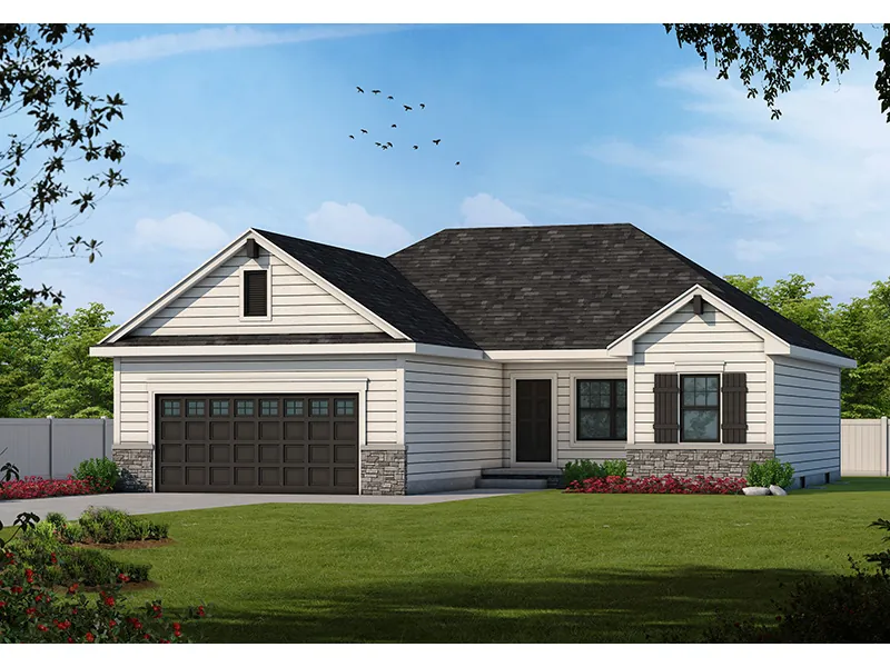 Ranch House Plan Front of Home - 026D-1867 - Shop House Plans and More
