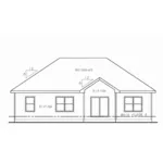 Ranch House Plan Rear Elevation - 026D-1867 - Shop House Plans and More