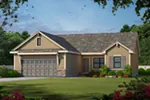 Ranch House Plan Front of House 026D-1868