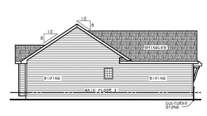 Traditional House Plan Left Elevation - 026D-1868 - Shop House Plans and More