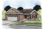 Ranch House Plan Front of House 026D-1869
