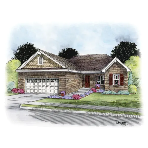 Ranch House Plan Front of Home - 026D-1869 - Shop House Plans and More