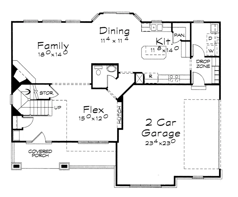 Bungalow House Plan First Floor - Warden Neoclassical Home 026D-1870 - Shop House Plans and More