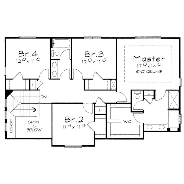 Ranch House Plan Second Floor - Warden Neoclassical Home 026D-1870 - Shop House Plans and More