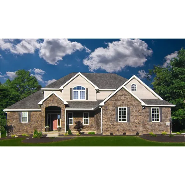 Country French House Plan Front of Home - Mosley Forest Traditional Home 026D-1872 - Shop House Plans and More