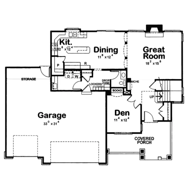 Craftsman House Plan First Floor - Wyndermere Neoclassical Home 026D-1873 - Shop House Plans and More